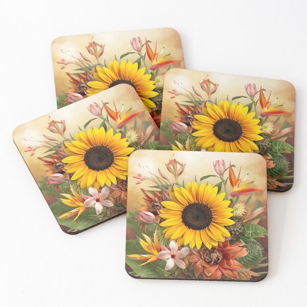 Item preview, Copy of Tropical Flower Watercolor Pattern | Sunflower |  Maximalist Design designed and sold by Desolaa_Arts.