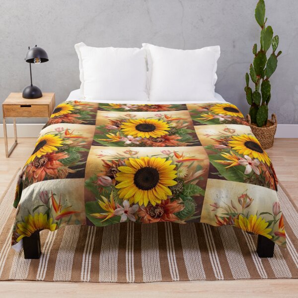 Item preview, Alluring Tropical Flower Watercolor Pattern | Sunflower | Maximalist Design designed and sold by Desolaa_Arts.