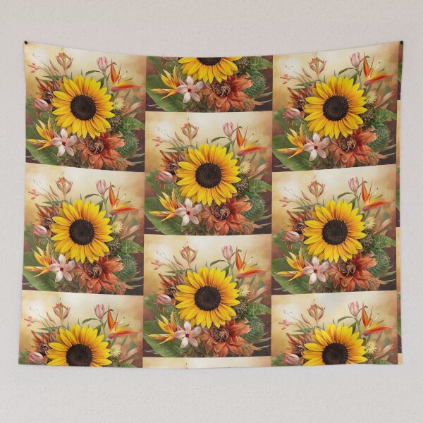 Item preview, Copy of Tropical Flower Watercolor Pattern | Sunflower |  Maximalist Design designed and sold by Desolaa_Arts.