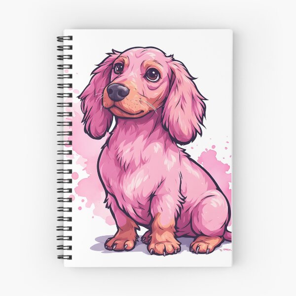 Item preview, Cute Pink Dachshund Watercolor Dog Portrait Illustration designed and sold by Karolina’s Cozy Creations.