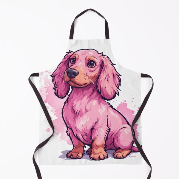 Item preview, Cute Pink Dachshund Watercolor Dog Portrait Illustration designed and sold by Karolina’s Cozy Creations.