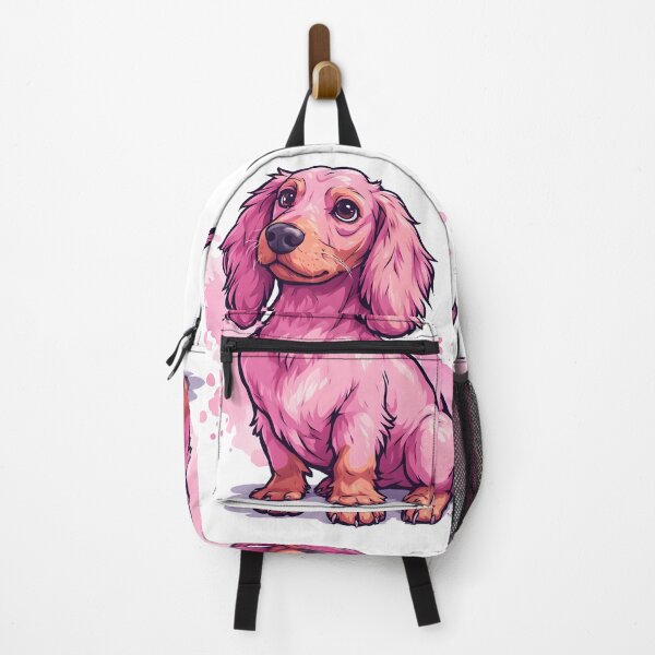 Item preview, Cute Pink Dachshund Watercolor Dog Portrait Illustration designed and sold by Karolina’s Cozy Creations.