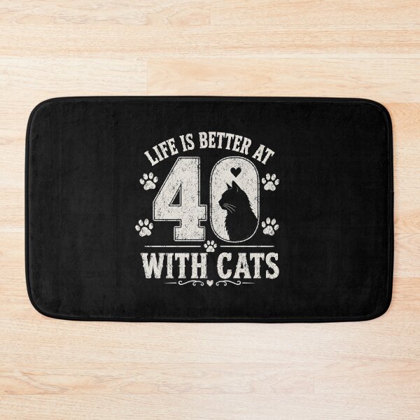 Item preview, Life is Better At 40 with Cats designed and sold by zoes-ink.