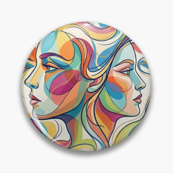 Item preview, Flowing Faces in Colors designed and sold by Sigtrix.