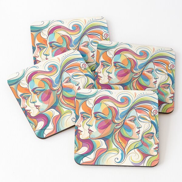 Item preview, Flowing Faces in Colors designed and sold by Sigtrix.