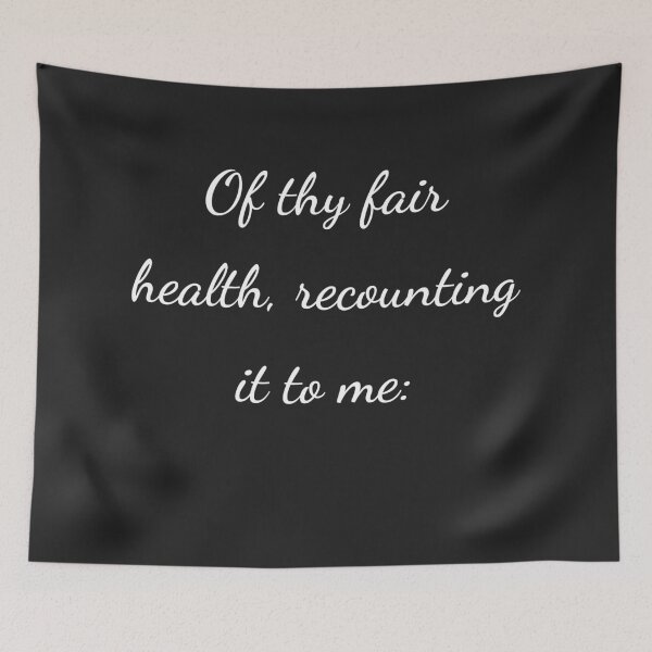 Item preview, "Of thy fair health, recounting it to me:" - handwriting white designed and sold by ariksworld.