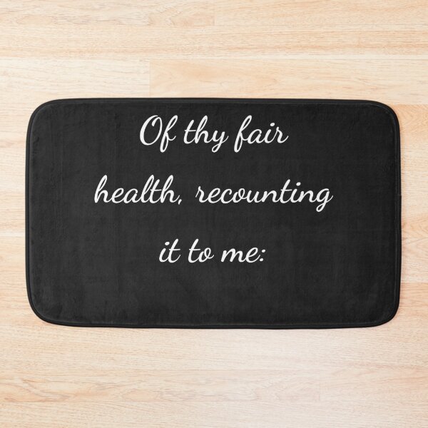 Item preview, "Of thy fair health, recounting it to me:" - handwriting white designed and sold by ariksworld.