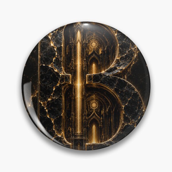 Item preview, Letter B Wall Art Black Gold Initial Monogram Poster designed and sold by LiaDreamz.