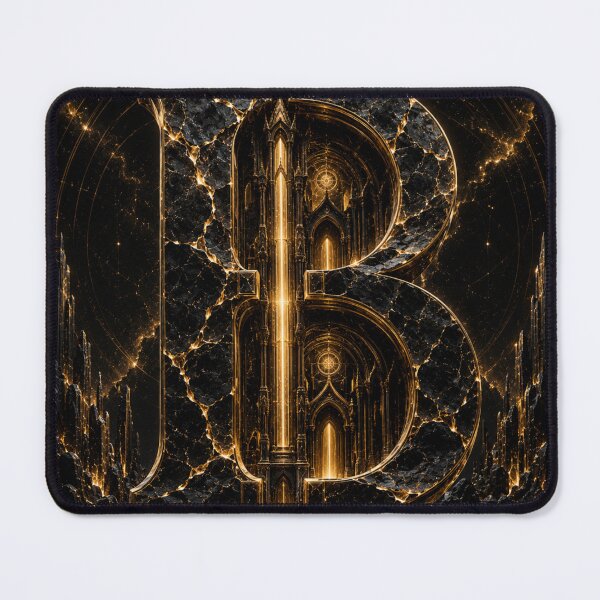 Item preview, Letter B Wall Art Black Gold Initial Monogram Poster designed and sold by LiaDreamz.
