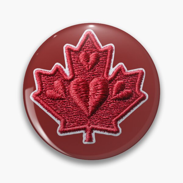 Item preview, Canadian Heart Maple Leaf Embroidery designed and sold by MegaNovaArt.