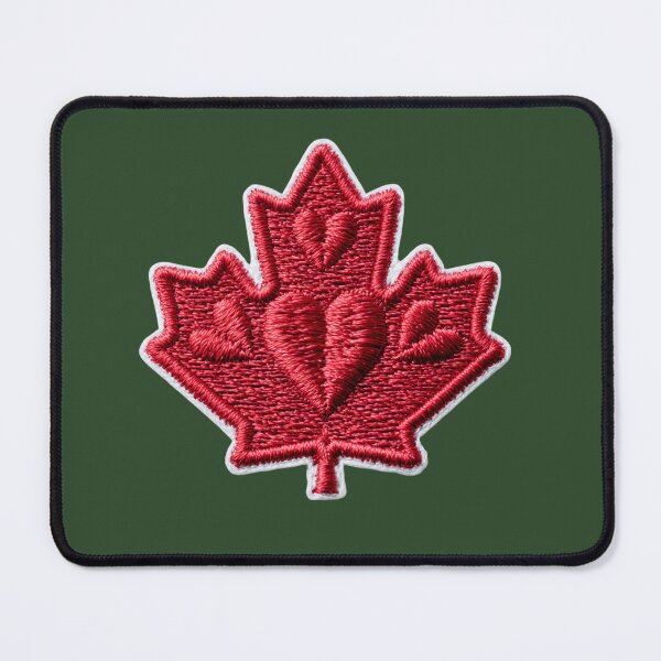 Item preview, Canadian Heart Maple Leaf Embroidery designed and sold by MegaNovaArt.