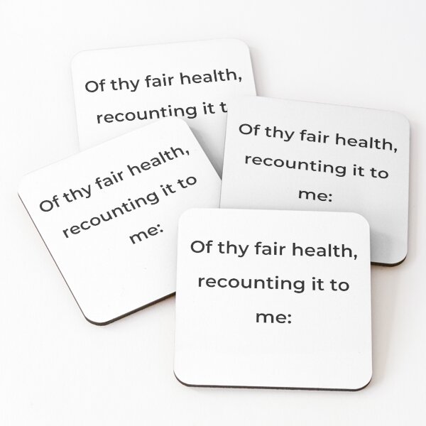 Item preview, "Of thy fair health, recounting it to me:" - print black designed and sold by ariksworld.