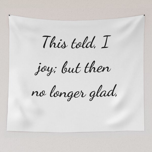 Item preview, "This told, I joy; but then no longer glad," - handwriting black designed and sold by ariksworld.