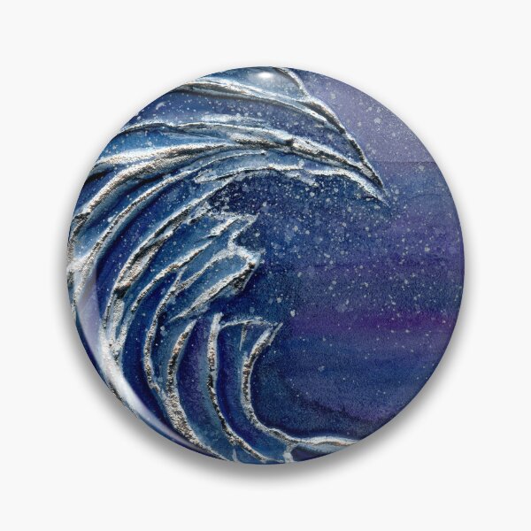 Item preview, Night Surf Purple & Silver Wave 3D Ocean  designed and sold by Cass Harker Studio.