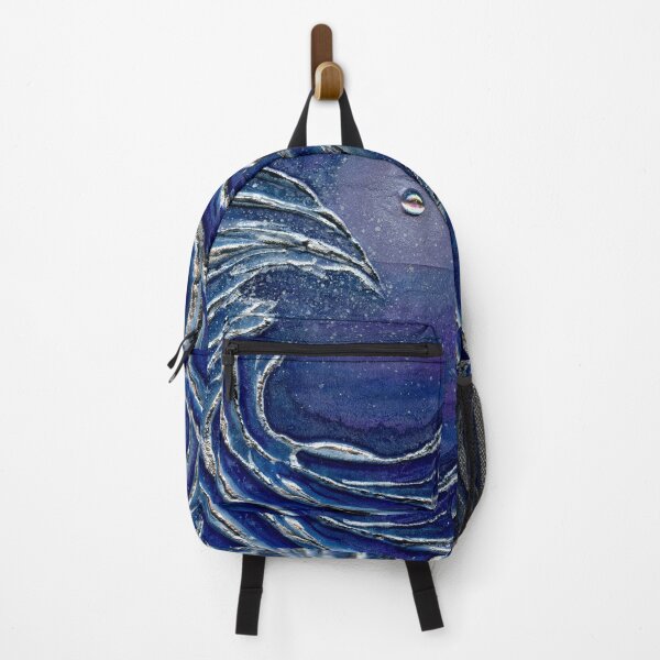 Item preview, Night Surf Purple & Silver Wave 3D Ocean designed and sold by Cass Harker Studio.