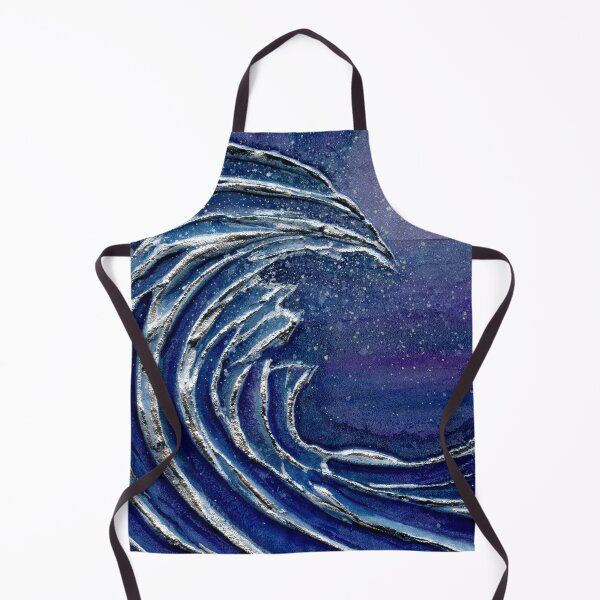 Item preview, Night Surf Purple & Silver Wave 3D Ocean designed and sold by Cass Harker Studio.