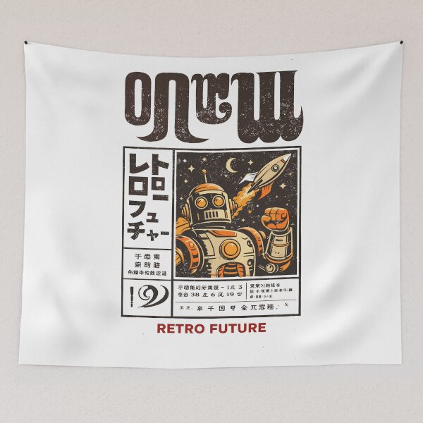 Item preview, Retro Futuristic Robot Spaceship T-Shirt designed and sold by Matinez Pink.