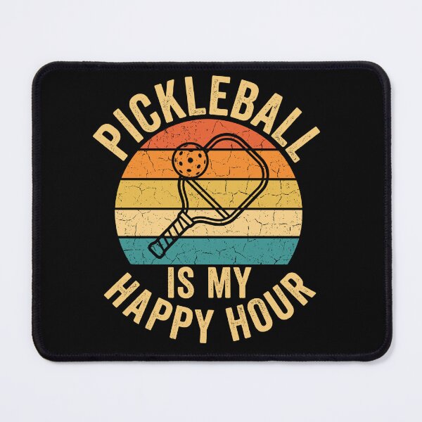 Item preview, Pickleball Is My Happy Hour Retro Sunset designed and sold by timizar.