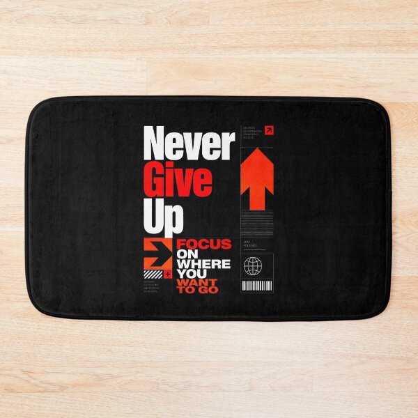 Item preview, Never Give Up Motivation Graphic Design designed and sold by graphixpolash.