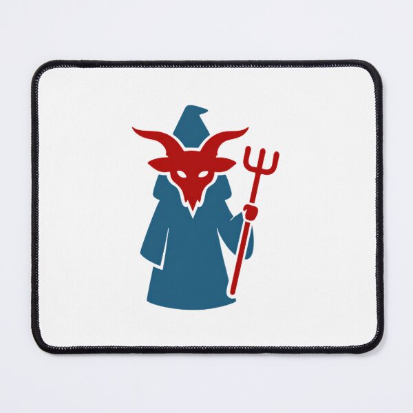 Item preview, MAGOS - Vector retro minimalista del mago del demonio carmesí designed and sold by MAGOSMARKETMS.