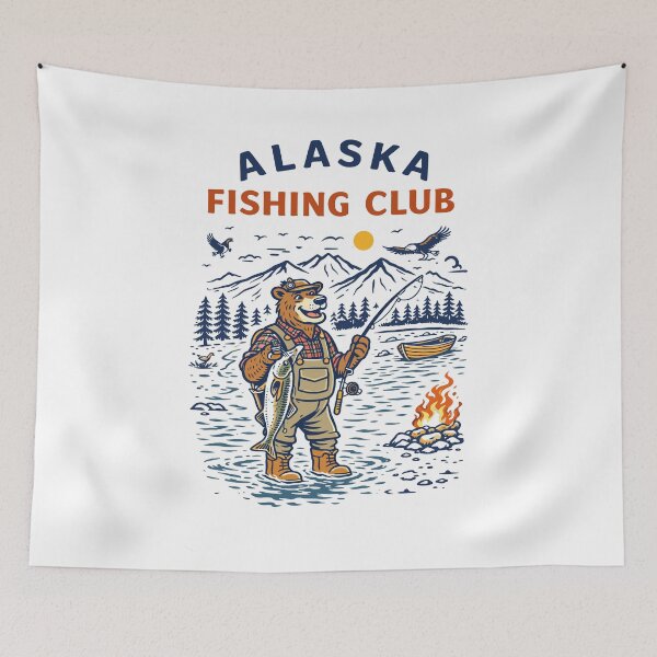 Item preview, Alaska Fishing Club T-Shirt designed and sold by Matinez Pink.
