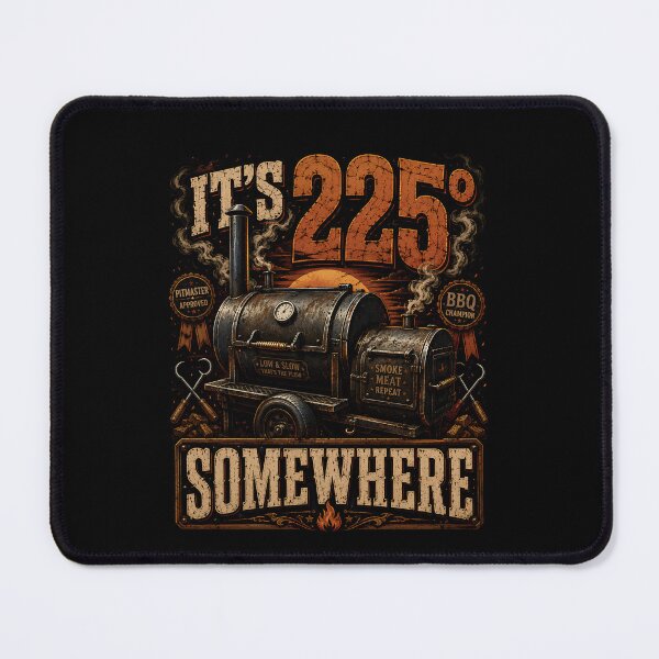 Item preview, It’s 225 Degrees Somewhere Funny BBQ Smoker designed and sold by THREE LITTLE BEANS.
