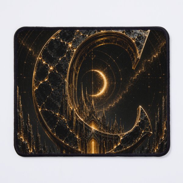 Item preview, Letter C Wall Art Black Gold Initial Monogram Poster designed and sold by LiaDreamz.