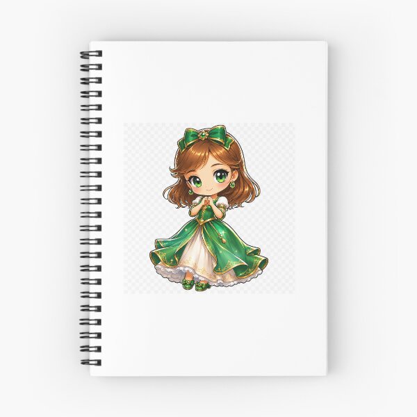 Item preview, Emerald Princess – Watercolor Chibi Fantasy Princess designed and sold by Mystic Fluid.