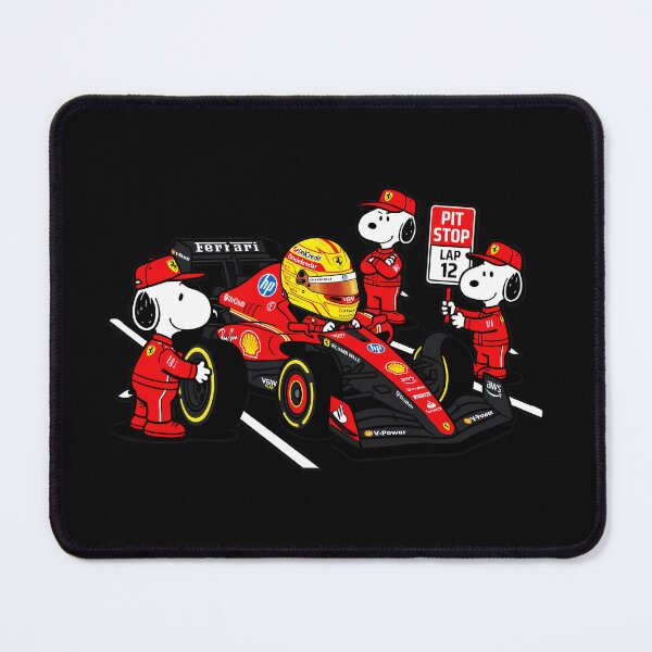 Item preview, Snoopy Ferrari Pit Stop Lap 12 Formula 1 Racing Fan designed and sold by LysiTHWIP.
