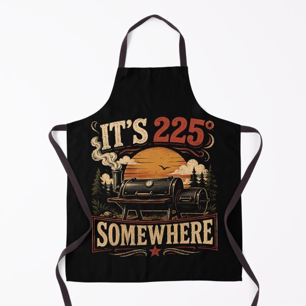 Item preview, It’s 225 Degrees Somewhere Funny BBQ Smoker designed and sold by THREE LITTLE BEANS.