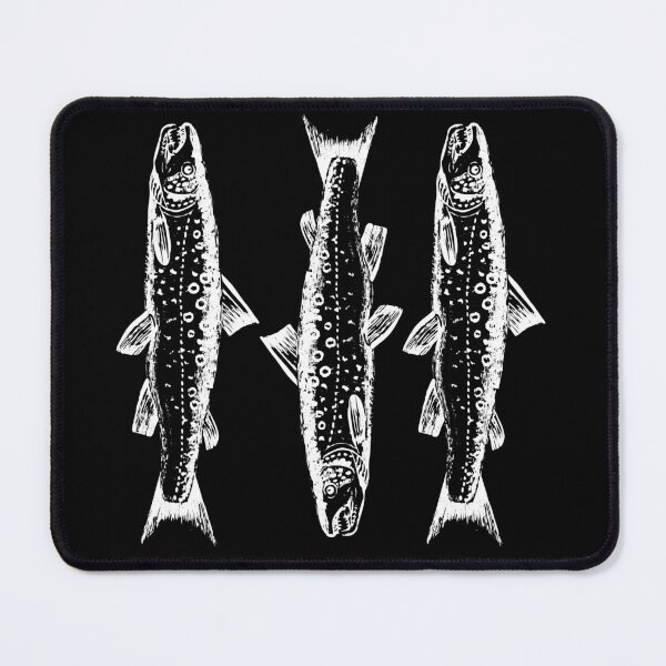 Item preview, Three trout - white print designed and sold by HeathWayPrints.