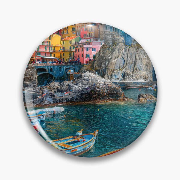 Item preview, Beautiful Coastal Village with Colorful Houses designed and sold by Artessie.