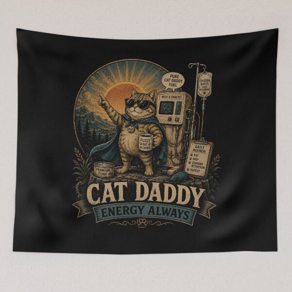 Item preview, Cat Daddy Energy Always Funny Cat Lover designed and sold by THREE LITTLE BEANS.
