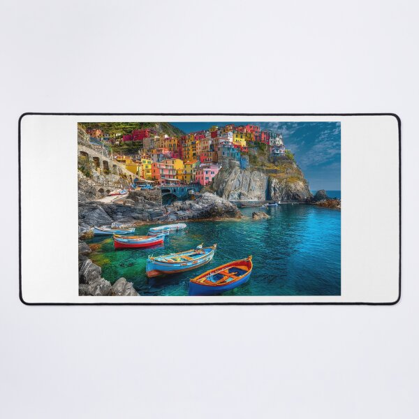 Item preview, Beautiful Coastal Village with Colorful Houses designed and sold by Artessie.