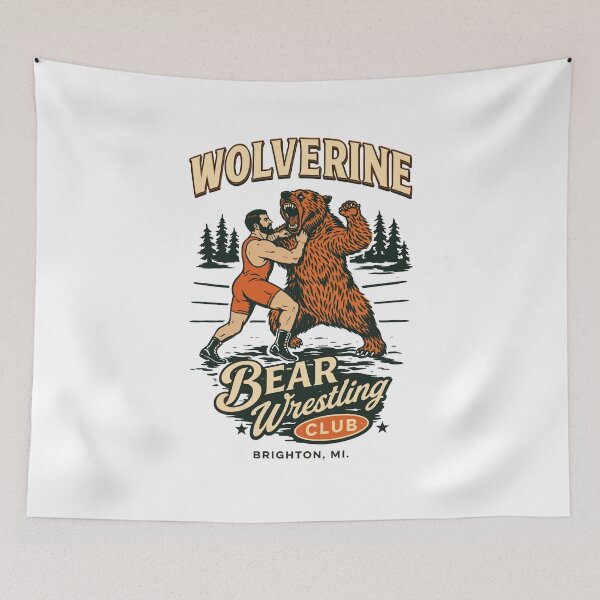 Item preview, Wolverine Bear Wrestling Club T-Shirt designed and sold by Matinez Pink.