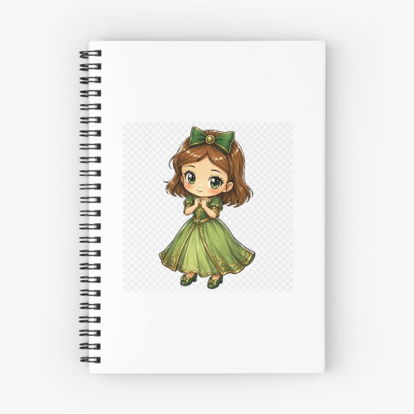 Item preview,  Emerald Princess  2 – Watercolor Chibi Fantasy Princess designed and sold by Mystic Fluid.