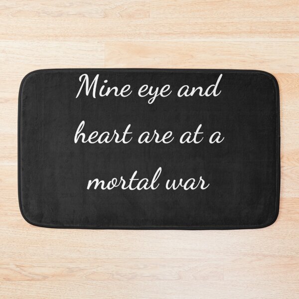 Item preview, "Mine eye and heart are at a mortal war" - handwriting white designed and sold by ariksworld.