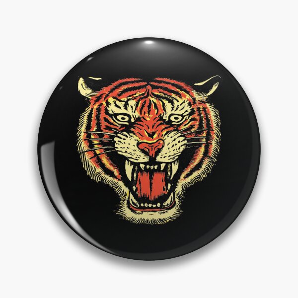 Item preview, American Traditional Tattoo Tiger Head Design designed and sold by trajeado14.