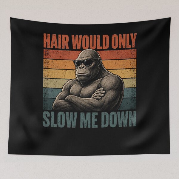 Item preview, Bald Father's Day Gift, Hair Would Only Slow Me Down T-shirt, Funny Bald Man, Fathers Day Gift for Bald Men  designed and sold by THREE LITTLE BEANS.