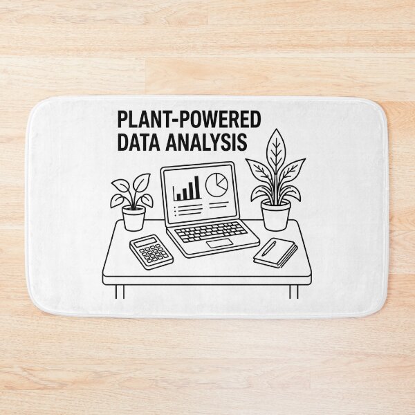 Item preview, Plant-Powered Data Analysis - Minimalist Tech & Nature Design. designed and sold by spreadsheetcafe.