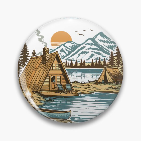 Item preview, Mountain Lodge Camping T-Shirt designed and sold by Matinez Pink.