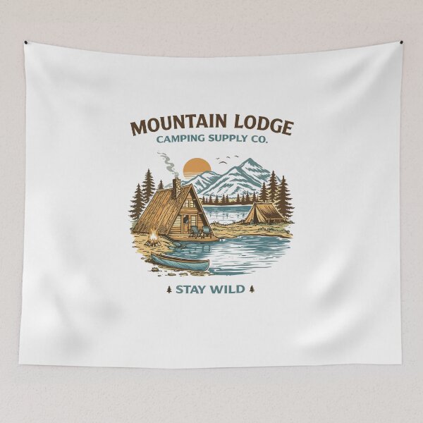 Item preview, Mountain Lodge Camping T-Shirt designed and sold by Matinez Pink.