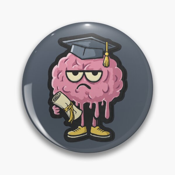 Item preview, Tired Brain Graduation Cap Melting Diploma Funny Design designed and sold by BooDesignStudio.