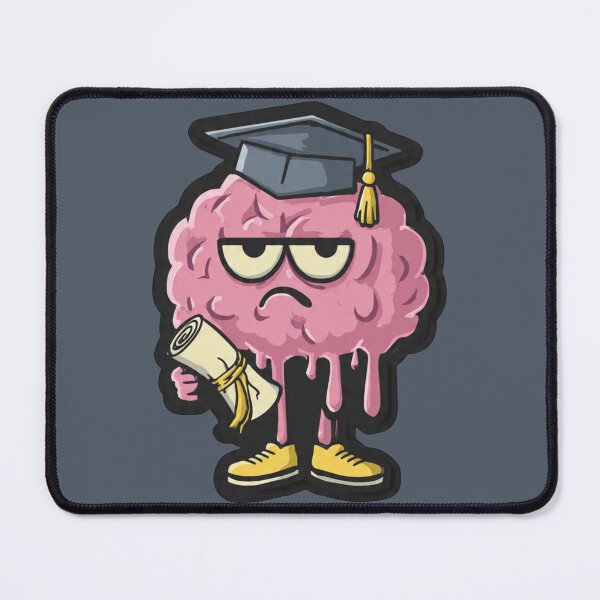 Item preview, Tired Brain Graduation Cap Melting Diploma Funny Design designed and sold by BooDesignStudio.