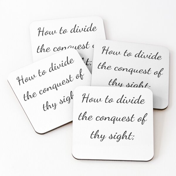 Item preview, "How to divide the conquest of thy sight;" - handwriting black designed and sold by ariksworld.