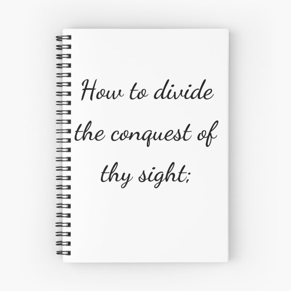 Item preview, "How to divide the conquest of thy sight;" - handwriting black designed and sold by ariksworld.