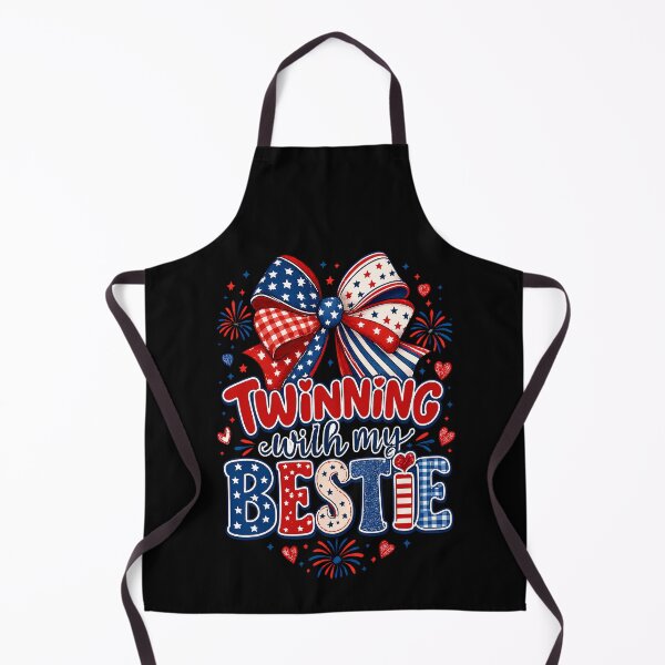 Item preview, Twinning With My Bestie Patriotic Fourth of July Bow designed and sold by THREE LITTLE BEANS.