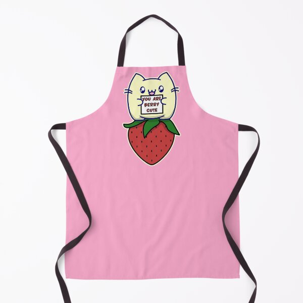 Item preview, You Are Berry Cute Chineko Cat on a Strawberry designed and sold by ChinekoCat.