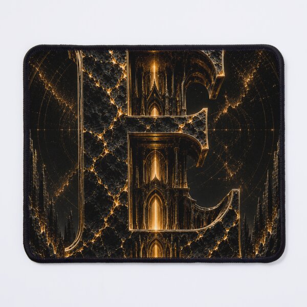 Item preview, Letter E Wall Art Black Gold Initial Monogram Poster designed and sold by LiaDreamz.