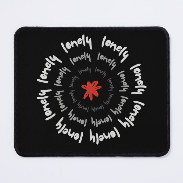 Item preview, Spiral Lonely Text Around Lonely Red Flower designed and sold by VibeShift Studio.